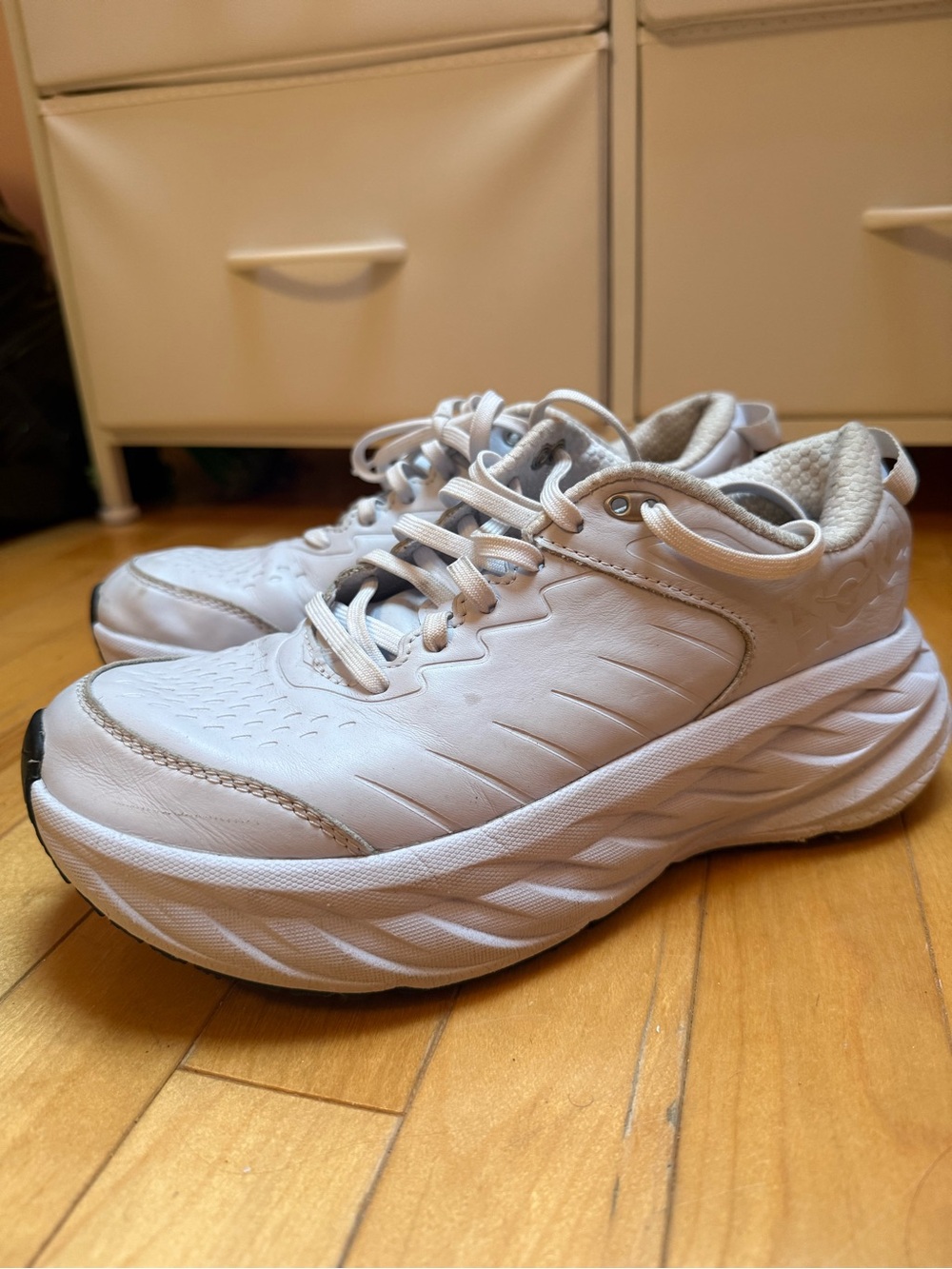 Women’s White Cushion-Hoka Sneakers-